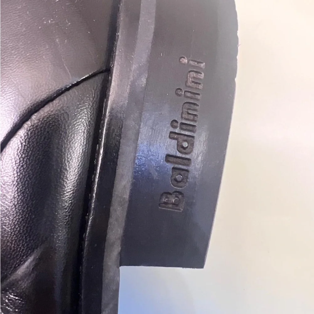 MADE IN ITALY LEATHER Baldinini Black Chukka Boots Polished Leather Lace-Up